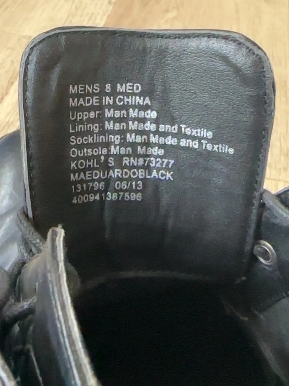 Marc Anthony Black Leather Chukka Boots - Lace-Up